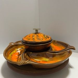 Vintage California Original  Pottery  Appetizer Set-$100